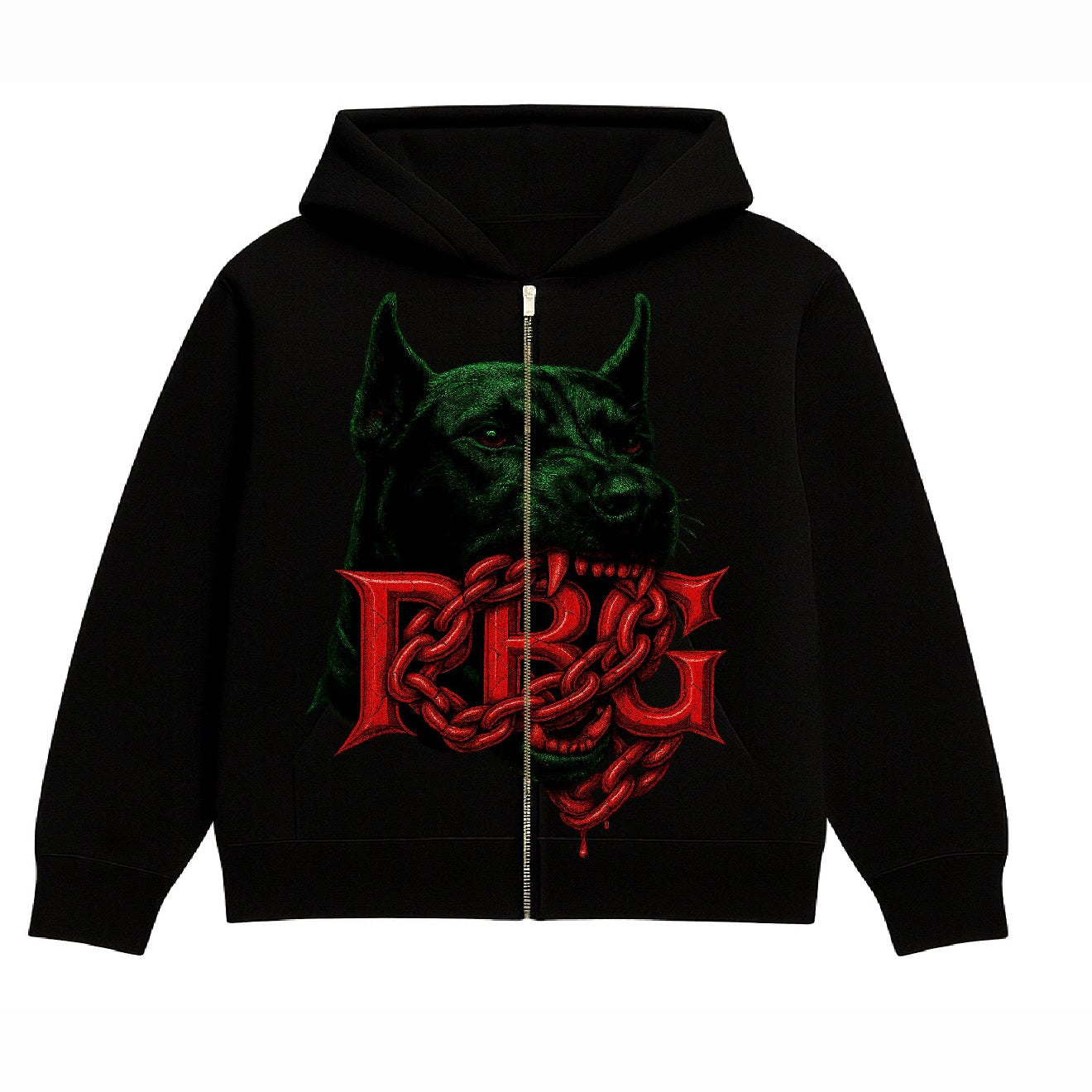 The Protected Brand zip up hoodie front