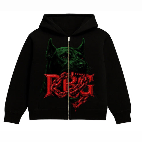 The Protected Brand zip up hoodie front
